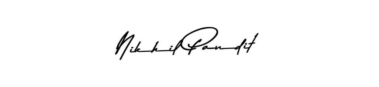 How to make Nikhil Pandit signature? Asem Kandis PERSONAL USE is a professional autograph style. Create handwritten signature for Nikhil Pandit name. Nikhil Pandit signature style 9 images and pictures png