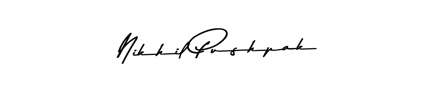 Also we have Nikhil Pushpak name is the best signature style. Create professional handwritten signature collection using Asem Kandis PERSONAL USE autograph style. Nikhil Pushpak signature style 9 images and pictures png