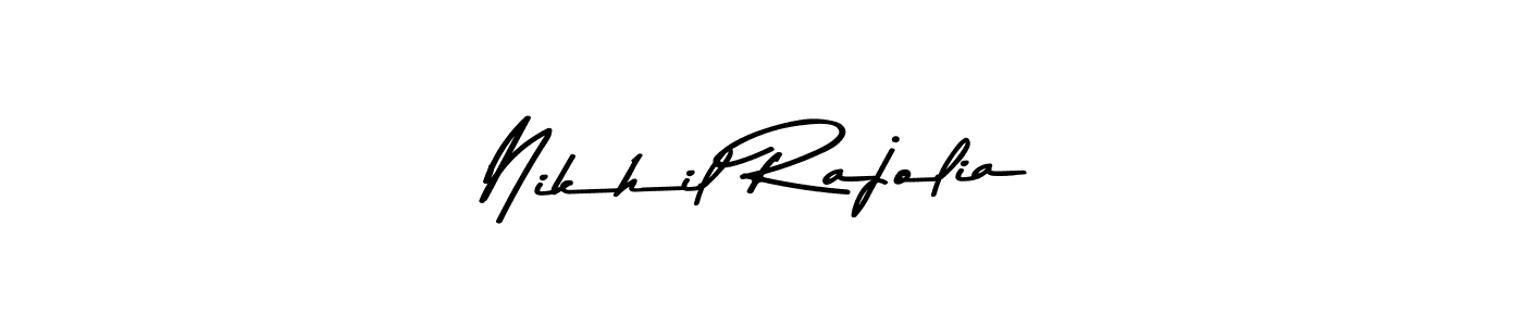 This is the best signature style for the Nikhil Rajolia name. Also you like these signature font (Asem Kandis PERSONAL USE). Mix name signature. Nikhil Rajolia signature style 9 images and pictures png