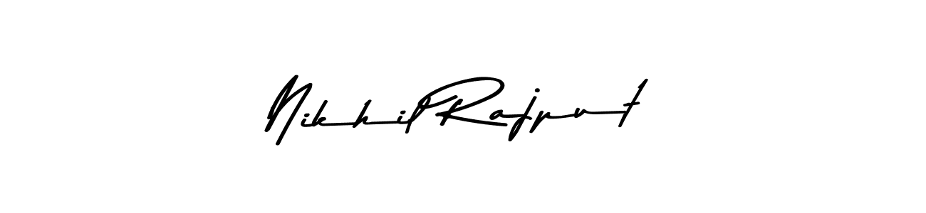 Design your own signature with our free online signature maker. With this signature software, you can create a handwritten (Asem Kandis PERSONAL USE) signature for name Nikhil Rajput. Nikhil Rajput signature style 9 images and pictures png