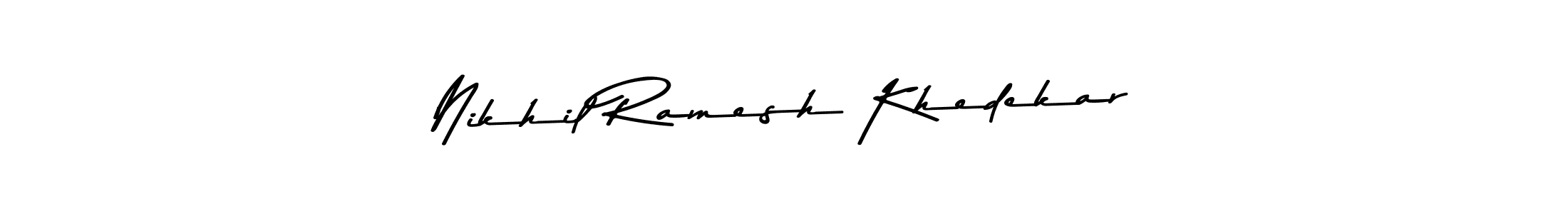 Design your own signature with our free online signature maker. With this signature software, you can create a handwritten (Asem Kandis PERSONAL USE) signature for name Nikhil Ramesh Khedekar. Nikhil Ramesh Khedekar signature style 9 images and pictures png