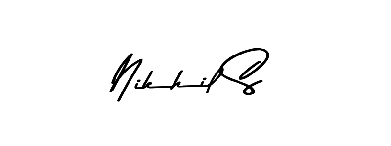 How to make Nikhil S signature? Asem Kandis PERSONAL USE is a professional autograph style. Create handwritten signature for Nikhil S name. Nikhil S signature style 9 images and pictures png