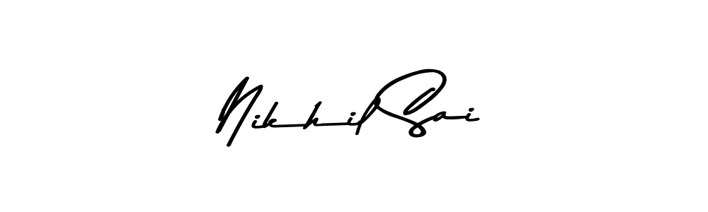 You should practise on your own different ways (Asem Kandis PERSONAL USE) to write your name (Nikhil Sai) in signature. don't let someone else do it for you. Nikhil Sai signature style 9 images and pictures png