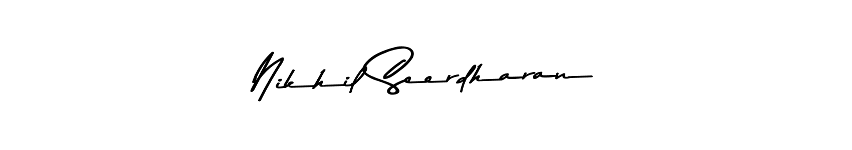 Also You can easily find your signature by using the search form. We will create Nikhil Seerdharan name handwritten signature images for you free of cost using Asem Kandis PERSONAL USE sign style. Nikhil Seerdharan signature style 9 images and pictures png