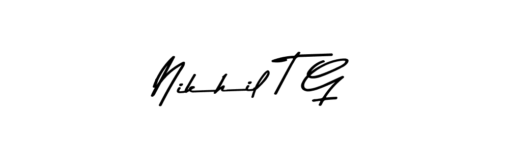 How to Draw Nikhil T G signature style? Asem Kandis PERSONAL USE is a latest design signature styles for name Nikhil T G. Nikhil T G signature style 9 images and pictures png