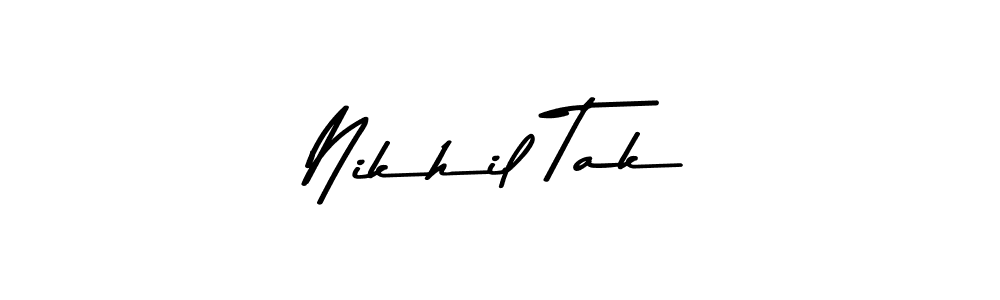 Here are the top 10 professional signature styles for the name Nikhil Tak. These are the best autograph styles you can use for your name. Nikhil Tak signature style 9 images and pictures png