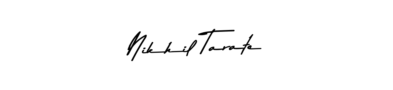 Create a beautiful signature design for name Nikhil Tarate. With this signature (Asem Kandis PERSONAL USE) fonts, you can make a handwritten signature for free. Nikhil Tarate signature style 9 images and pictures png