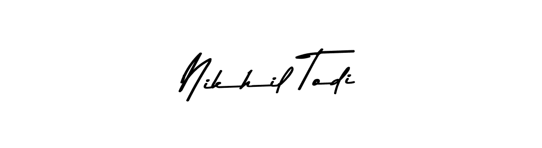 This is the best signature style for the Nikhil Todi name. Also you like these signature font (Asem Kandis PERSONAL USE). Mix name signature. Nikhil Todi signature style 9 images and pictures png