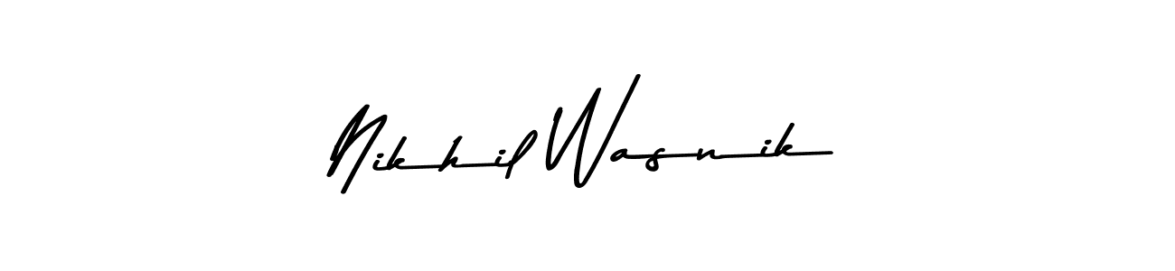 The best way (Asem Kandis PERSONAL USE) to make a short signature is to pick only two or three words in your name. The name Nikhil Wasnik include a total of six letters. For converting this name. Nikhil Wasnik signature style 9 images and pictures png