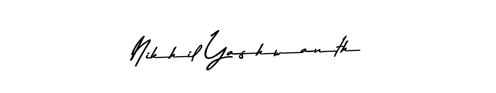 Create a beautiful signature design for name Nikhil Yashwanth. With this signature (Asem Kandis PERSONAL USE) fonts, you can make a handwritten signature for free. Nikhil Yashwanth signature style 9 images and pictures png