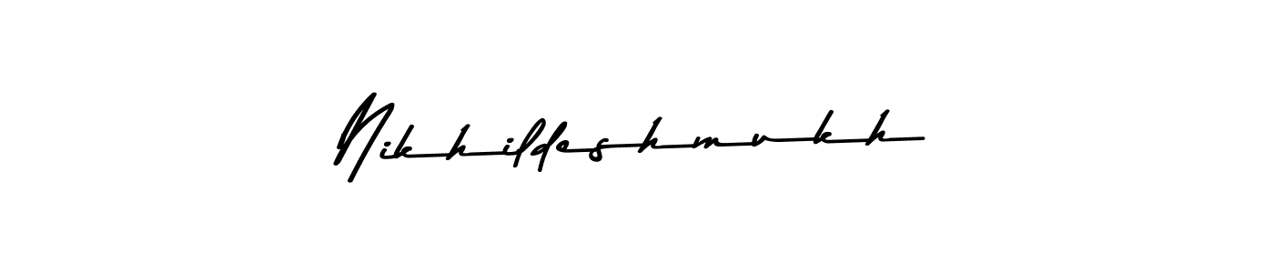Also we have Nikhildeshmukh name is the best signature style. Create professional handwritten signature collection using Asem Kandis PERSONAL USE autograph style. Nikhildeshmukh signature style 9 images and pictures png