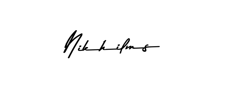 How to make Nikhilms signature? Asem Kandis PERSONAL USE is a professional autograph style. Create handwritten signature for Nikhilms name. Nikhilms signature style 9 images and pictures png