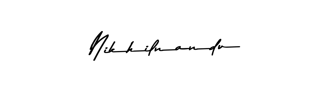 Nikhilnandu stylish signature style. Best Handwritten Sign (Asem Kandis PERSONAL USE) for my name. Handwritten Signature Collection Ideas for my name Nikhilnandu. Nikhilnandu signature style 9 images and pictures png