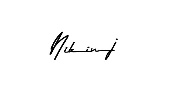 Make a beautiful signature design for name Nikinj. Use this online signature maker to create a handwritten signature for free. Nikinj signature style 9 images and pictures png