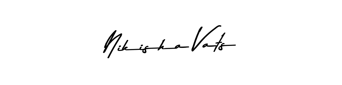 How to make Nikisha Vats signature? Asem Kandis PERSONAL USE is a professional autograph style. Create handwritten signature for Nikisha Vats name. Nikisha Vats signature style 9 images and pictures png