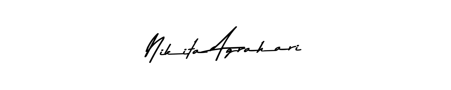 Nikita Agrahari stylish signature style. Best Handwritten Sign (Asem Kandis PERSONAL USE) for my name. Handwritten Signature Collection Ideas for my name Nikita Agrahari. Nikita Agrahari signature style 9 images and pictures png