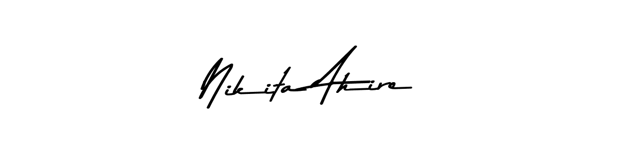 Here are the top 10 professional signature styles for the name Nikita Ahire. These are the best autograph styles you can use for your name. Nikita Ahire signature style 9 images and pictures png