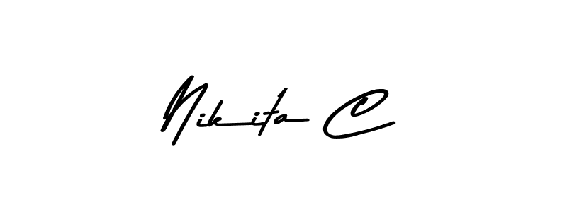 Use a signature maker to create a handwritten signature online. With this signature software, you can design (Asem Kandis PERSONAL USE) your own signature for name Nikita C. Nikita C signature style 9 images and pictures png