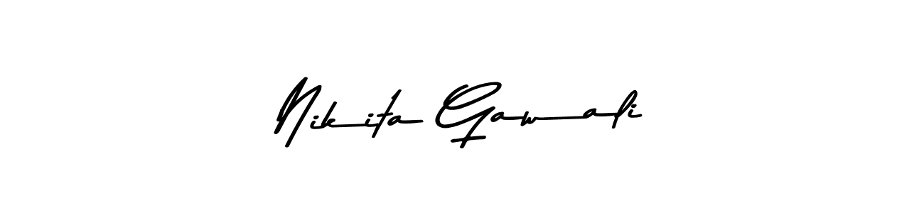 Asem Kandis PERSONAL USE is a professional signature style that is perfect for those who want to add a touch of class to their signature. It is also a great choice for those who want to make their signature more unique. Get Nikita Gawali name to fancy signature for free. Nikita Gawali signature style 9 images and pictures png