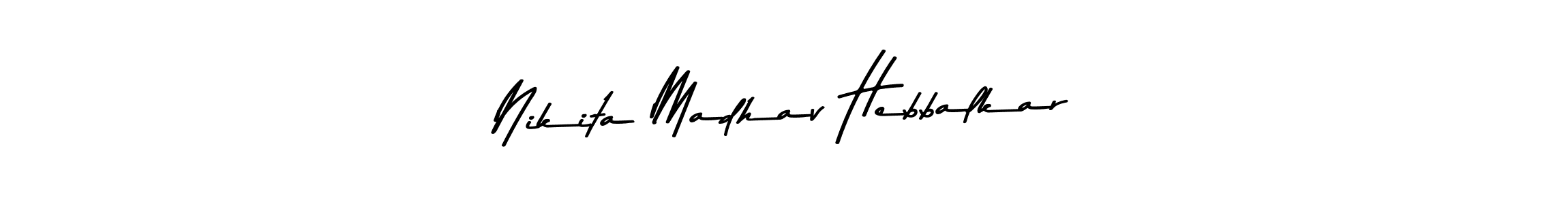 Design your own signature with our free online signature maker. With this signature software, you can create a handwritten (Asem Kandis PERSONAL USE) signature for name Nikita Madhav Hebbalkar. Nikita Madhav Hebbalkar signature style 9 images and pictures png