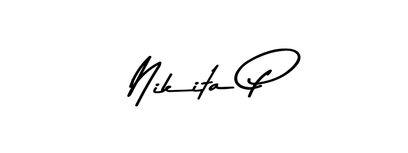 Nikita P stylish signature style. Best Handwritten Sign (Asem Kandis PERSONAL USE) for my name. Handwritten Signature Collection Ideas for my name Nikita P. Nikita P signature style 9 images and pictures png
