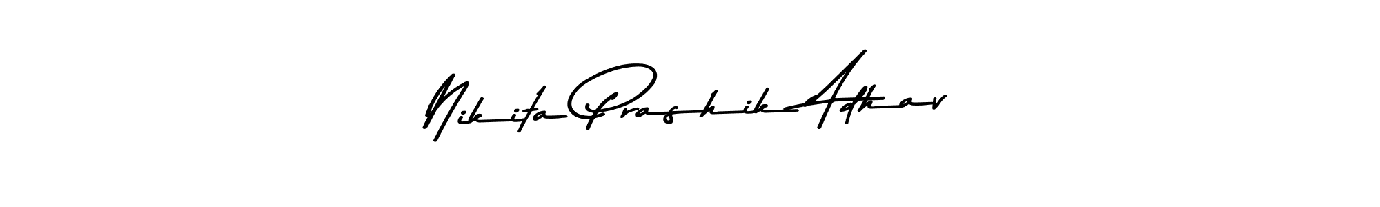 Create a beautiful signature design for name Nikita Prashik Adhav. With this signature (Asem Kandis PERSONAL USE) fonts, you can make a handwritten signature for free. Nikita Prashik Adhav signature style 9 images and pictures png