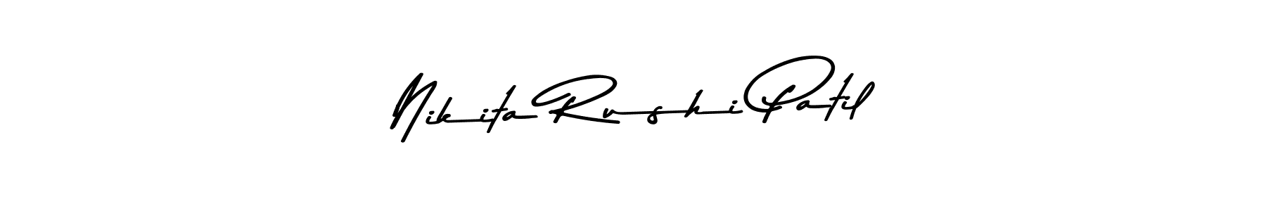 Make a beautiful signature design for name Nikita Rushi Patil. With this signature (Asem Kandis PERSONAL USE) style, you can create a handwritten signature for free. Nikita Rushi Patil signature style 9 images and pictures png