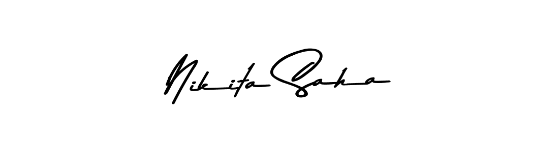 Use a signature maker to create a handwritten signature online. With this signature software, you can design (Asem Kandis PERSONAL USE) your own signature for name Nikita Saha. Nikita Saha signature style 9 images and pictures png