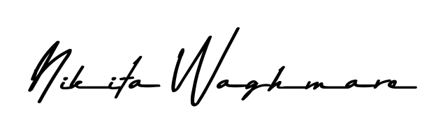 The Asem Kandis PERSONAL USE lettering style adds unique flourish to name Nikita Waghmare. Stand out with a custom digital autograph made in seconds. Nikita Waghmare signature style 9 images and pictures png