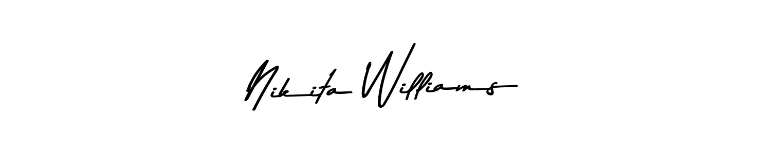 Make a short Nikita Williams signature style. Manage your documents anywhere anytime using Asem Kandis PERSONAL USE. Create and add eSignatures, submit forms, share and send files easily. Nikita Williams signature style 9 images and pictures png