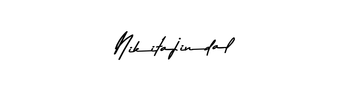 Use a signature maker to create a handwritten signature online. With this signature software, you can design (Asem Kandis PERSONAL USE) your own signature for name Nikitajindal. Nikitajindal signature style 9 images and pictures png