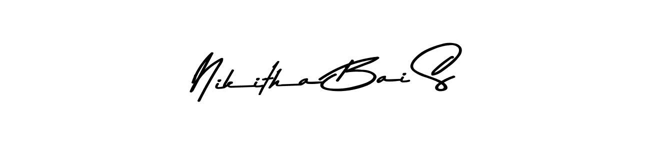 You can use this online signature creator to create a handwritten signature for the name Nikitha Bai S. This is the best online autograph maker. Nikitha Bai S signature style 9 images and pictures png