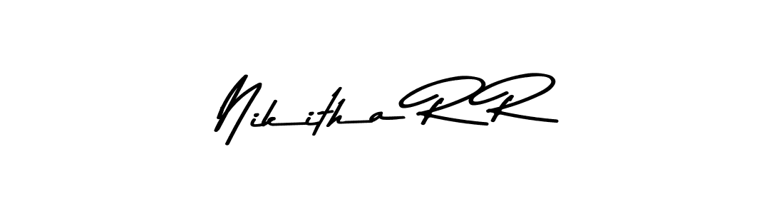 Also You can easily find your signature by using the search form. We will create Nikitha R R name handwritten signature images for you free of cost using Asem Kandis PERSONAL USE sign style. Nikitha R R signature style 9 images and pictures png