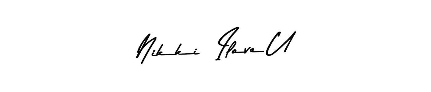 Create a beautiful signature design for name Nikki  Ilove U. With this signature (Asem Kandis PERSONAL USE) fonts, you can make a handwritten signature for free. Nikki  Ilove U signature style 9 images and pictures png