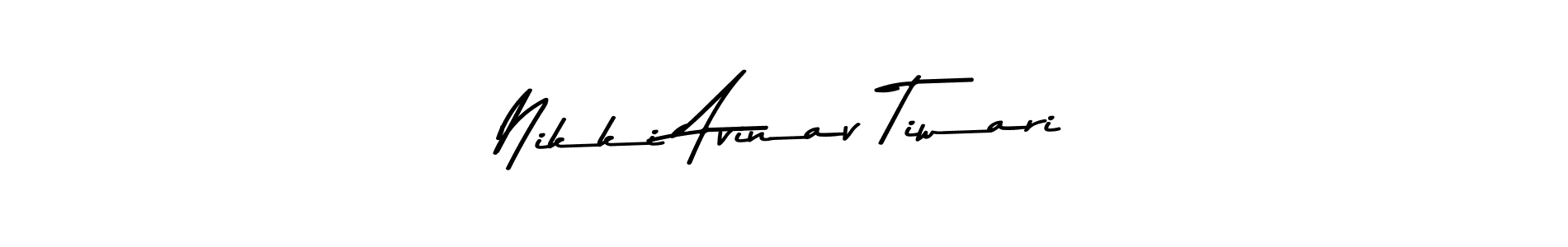 How to make Nikki Avinav Tiwari name signature. Use Asem Kandis PERSONAL USE style for creating short signs online. This is the latest handwritten sign. Nikki Avinav Tiwari signature style 9 images and pictures png