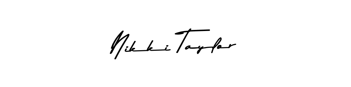 Design your own signature with our free online signature maker. With this signature software, you can create a handwritten (Asem Kandis PERSONAL USE) signature for name Nikki Taylor. Nikki Taylor signature style 9 images and pictures png