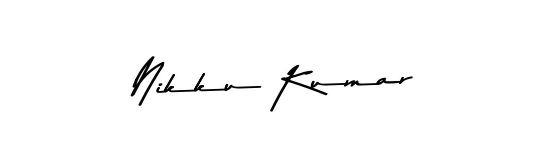 How to make Nikku Kumar name signature. Use Asem Kandis PERSONAL USE style for creating short signs online. This is the latest handwritten sign. Nikku Kumar signature style 9 images and pictures png