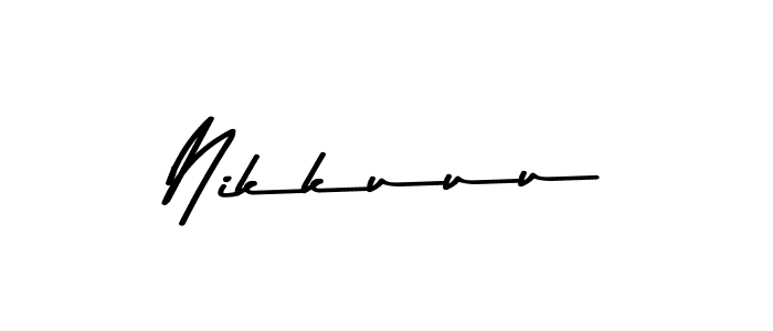 Create a beautiful signature design for name Nikkuuu. With this signature (Asem Kandis PERSONAL USE) fonts, you can make a handwritten signature for free. Nikkuuu signature style 9 images and pictures png