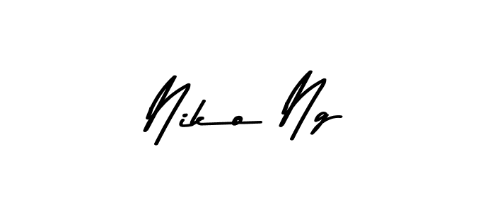 The best way (Asem Kandis PERSONAL USE) to make a short signature is to pick only two or three words in your name. The name Niko Ng include a total of six letters. For converting this name. Niko Ng signature style 9 images and pictures png