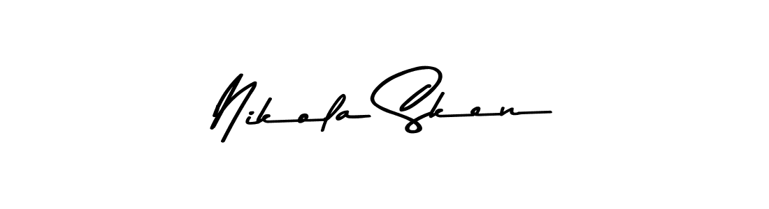 Make a beautiful signature design for name Nikola Sken. With this signature (Asem Kandis PERSONAL USE) style, you can create a handwritten signature for free. Nikola Sken signature style 9 images and pictures png