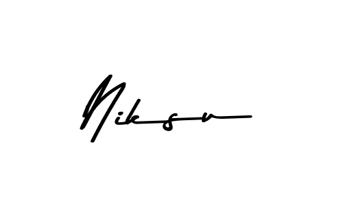 How to Draw Niksu signature style? Asem Kandis PERSONAL USE is a latest design signature styles for name Niksu. Niksu signature style 9 images and pictures png