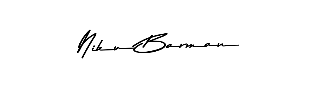 Make a beautiful signature design for name Niku Barman. With this signature (Asem Kandis PERSONAL USE) style, you can create a handwritten signature for free. Niku Barman signature style 9 images and pictures png