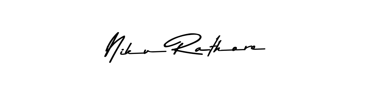 You should practise on your own different ways (Asem Kandis PERSONAL USE) to write your name (Niku Rathore) in signature. don't let someone else do it for you. Niku Rathore signature style 9 images and pictures png