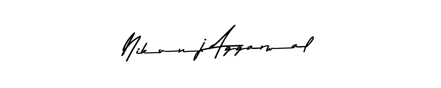 The best way (Asem Kandis PERSONAL USE) to make a short signature is to pick only two or three words in your name. The name Nikunj Aggarwal include a total of six letters. For converting this name. Nikunj Aggarwal signature style 9 images and pictures png