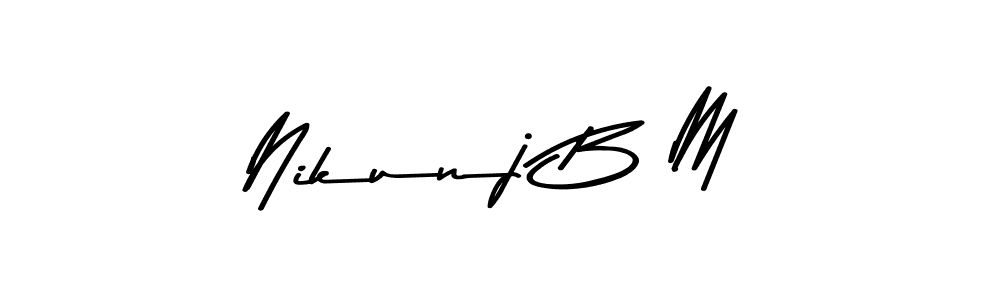 How to Draw Nikunj B M signature style? Asem Kandis PERSONAL USE is a latest design signature styles for name Nikunj B M. Nikunj B M signature style 9 images and pictures png