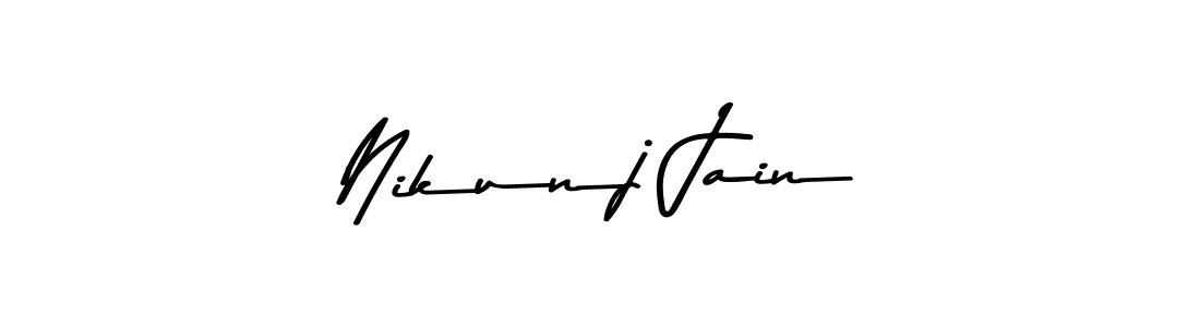 This is the best signature style for the Nikunj Jain name. Also you like these signature font (Asem Kandis PERSONAL USE). Mix name signature. Nikunj Jain signature style 9 images and pictures png