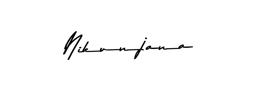 Use a signature maker to create a handwritten signature online. With this signature software, you can design (Asem Kandis PERSONAL USE) your own signature for name Nikunjana. Nikunjana signature style 9 images and pictures png