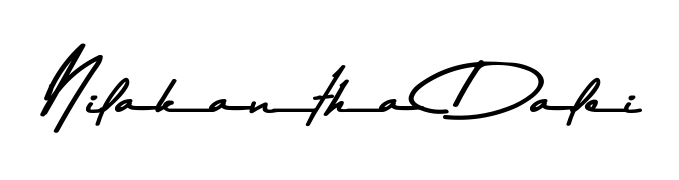 A timeless handwritten aesthetic for Nilakantha Dalei. The Asem Kandis PERSONAL USE font gives your signature a handcrafted feel with natural curves. Nilakantha Dalei signature style 9 images and pictures png