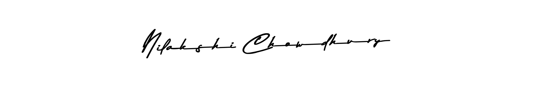 How to make Nilakshi Chowdhury name signature. Use Asem Kandis PERSONAL USE style for creating short signs online. This is the latest handwritten sign. Nilakshi Chowdhury signature style 9 images and pictures png