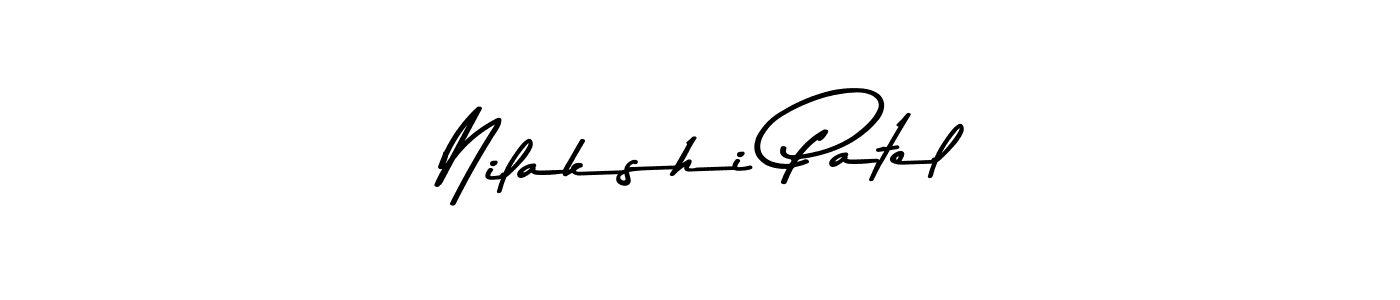 Make a beautiful signature design for name Nilakshi Patel. With this signature (Asem Kandis PERSONAL USE) style, you can create a handwritten signature for free. Nilakshi Patel signature style 9 images and pictures png